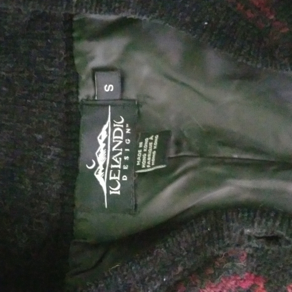 Icelandic Design Sweater Lined Jacket Red Size S - Picture 7 of 8